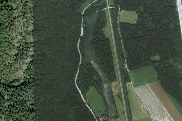 Imagen de satélite del entorno de Inn-Altwasser (Flintsbach am Inn)