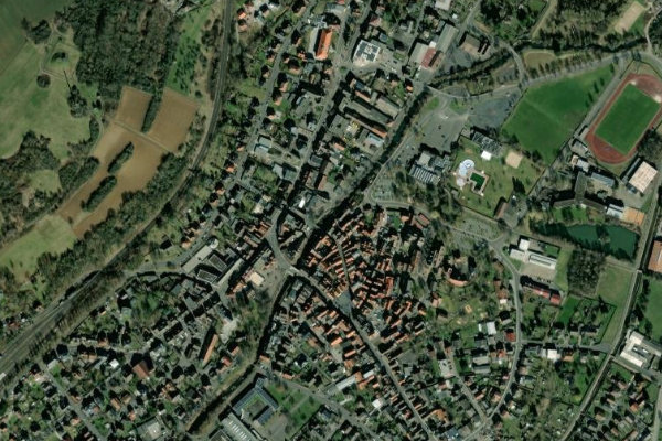Imagen de satélite del entorno de Nidda