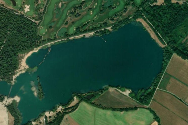 Imagen de satélite del entorno de Lußhardtsee