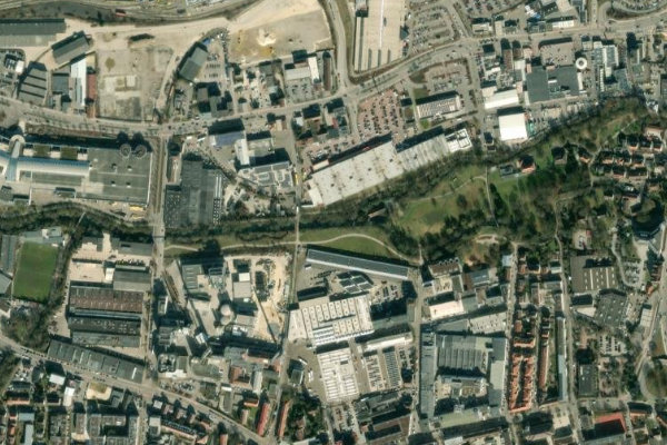 Imagen de satélite del entorno de Blau (Ulm)