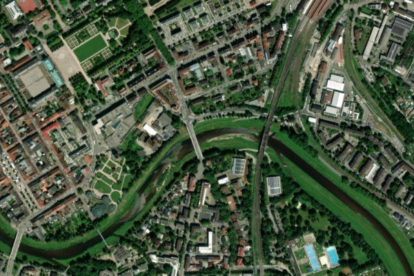 Imagen de satélite del entorno de Murg (Rastatt)