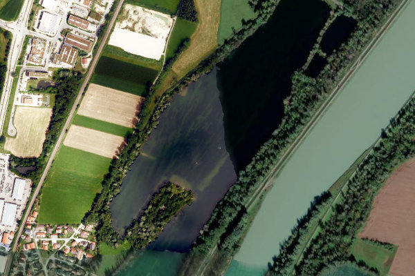 Imagen de satélite del entorno de Happinger See