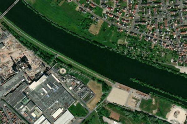 Imagen de satélite del entorno de Main (Stockstadt am Main)