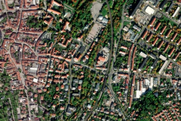 Imagen de satélite del entorno de Gera (Arnstadt)