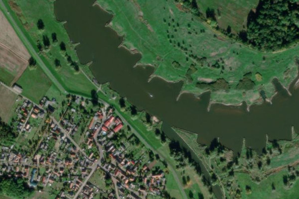 Imagen de satélite del entorno de Oder (Ratzdorf)