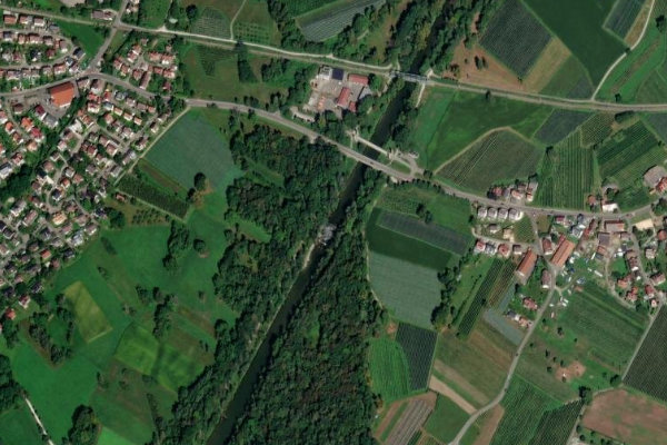 Imagen de satélite del entorno de Argen (Langenargen)