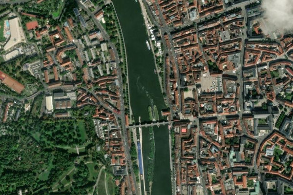 Imagen de satélite del entorno de Main (Würzburg)