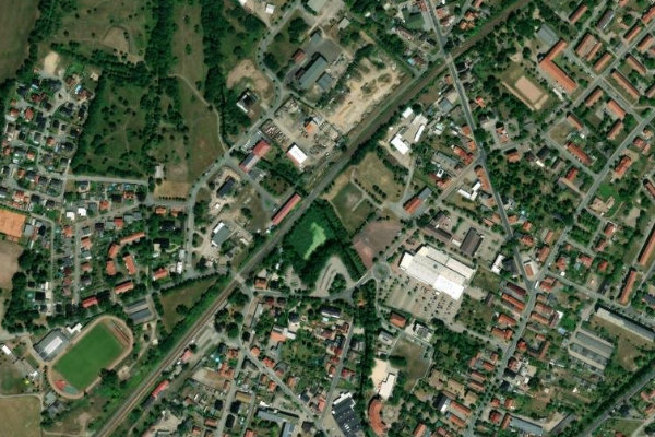 Imagen de satélite del entorno de Große Röder (Gröditz)
