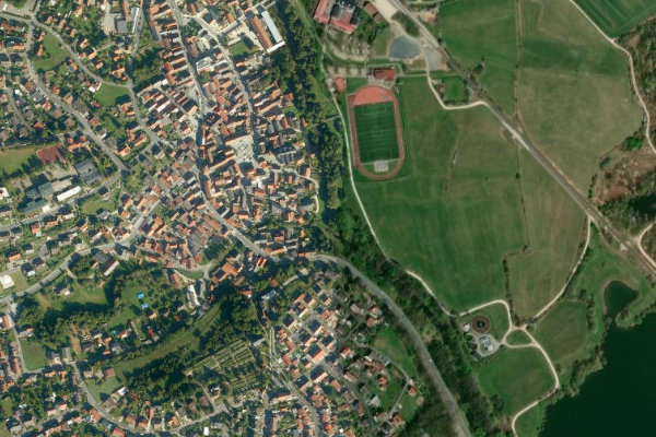 Imagen de satélite del entorno de Baunach