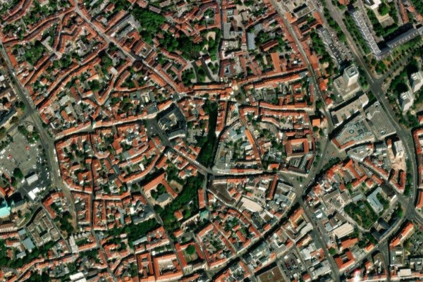 Imagen de satélite del entorno de Gera (Erfurt)