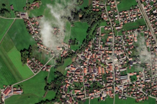 Imagen de satélite del entorno de Rott (Raisting)