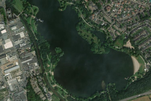 Imagen de satélite del entorno de Aasee (Bocholt)