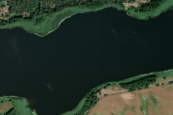 Imagen de satélite del entorno de Bibower See
