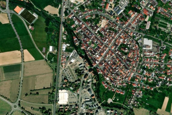Imagen de satélite del entorno de Elz (Kenzingen)