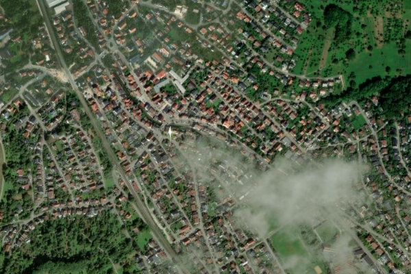 Imagen de satélite del entorno de Echaz (Wannweil)