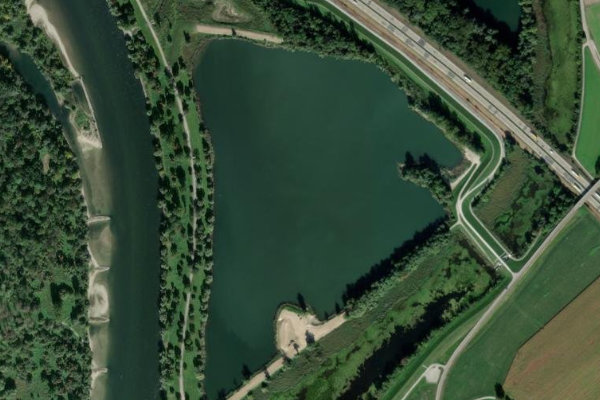 Imagen de satélite del entorno de Luberweiher (Seebach)