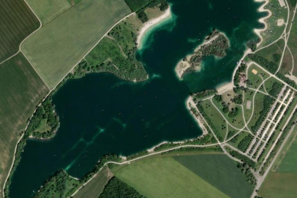 Imagen de satélite del entorno de Hollerner See (Eching)