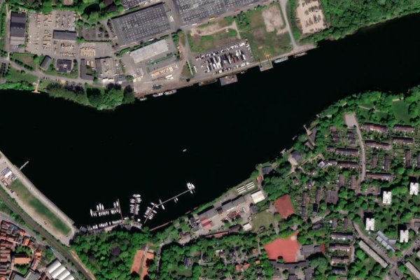 Imagen de satélite del entorno de Obereider (Rendsburg)