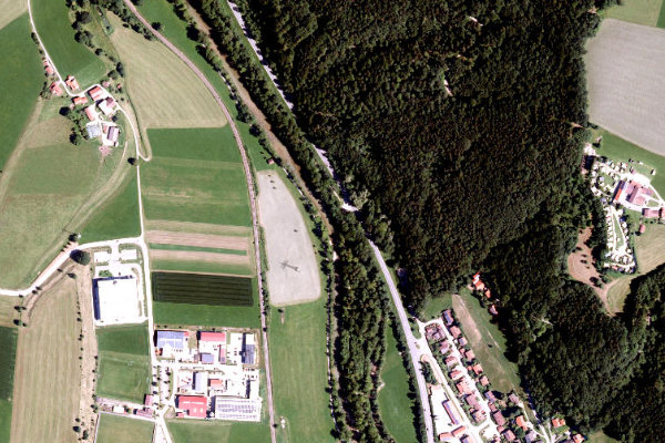 Imagen de satélite del entorno de Traun (Siegsdorf)