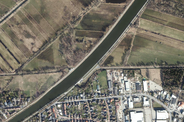 Imagen de satélite del entorno de Mittellandkanal (Vorsfelde-Wendschott)