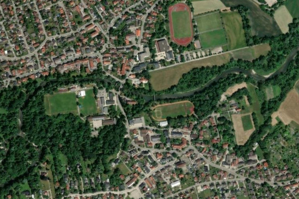Imagen de satélite del entorno de Amper (Emmering)