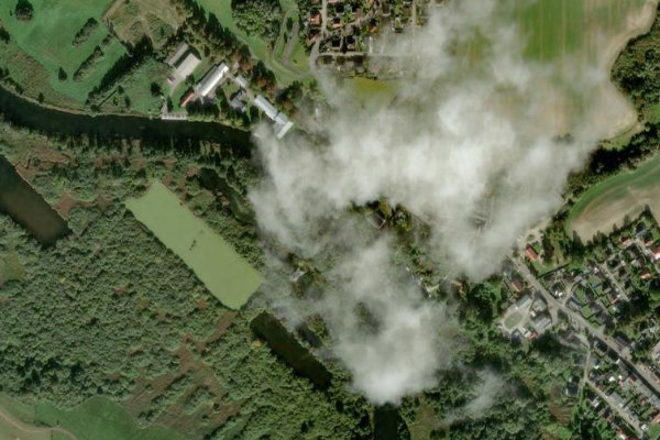 Imagen de satélite del entorno de Warnow (Kessin)