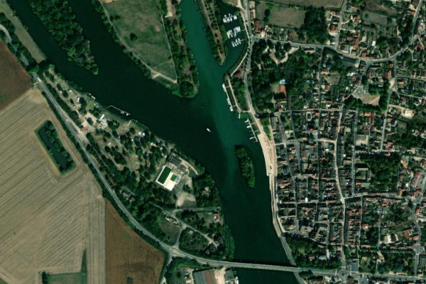 Imagen de satélite del entorno de Saône (Seurre)
