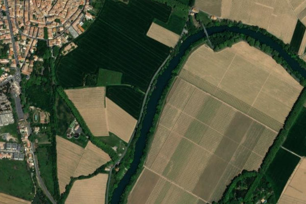 Imagen de satélite del entorno de Hérault (Bessan)