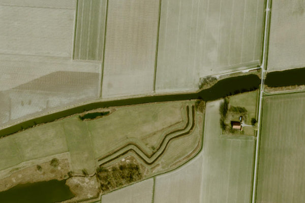 Imagen de satélite del entorno de Vlietje (Zuid-Beijerland)