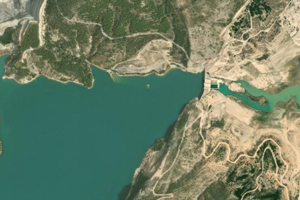 Imagen de satélite del entorno de Embalse de Santolea