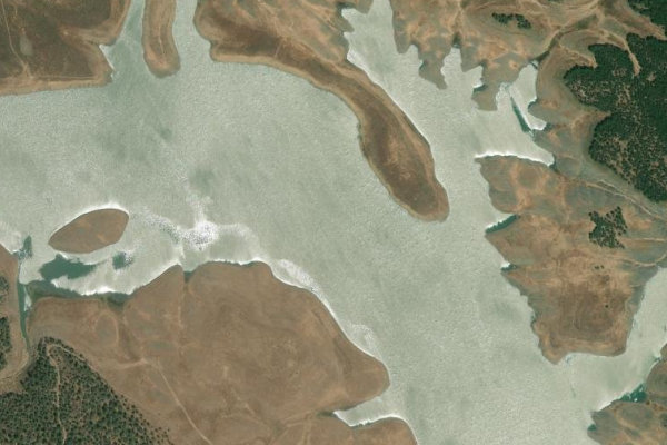 Imagen de satélite del entorno de Embalse de Puente Nuevo (Espiel)