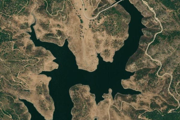 Imagen de satélite del entorno de Embalse de La Breña II (Almodóvar del Río)