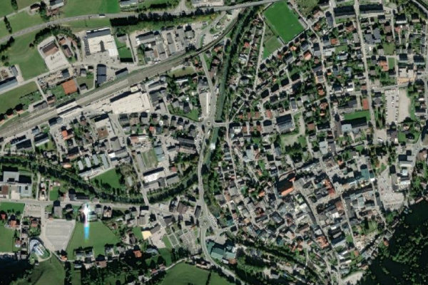 Imagen de satélite del entorno de Enns (Schladming)