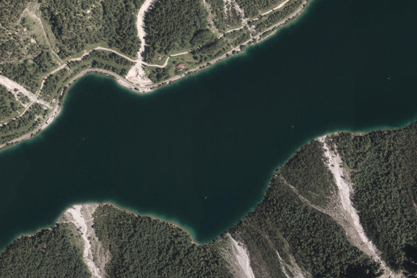 Imagen de satélite del entorno de Plansee (Heiterwang)