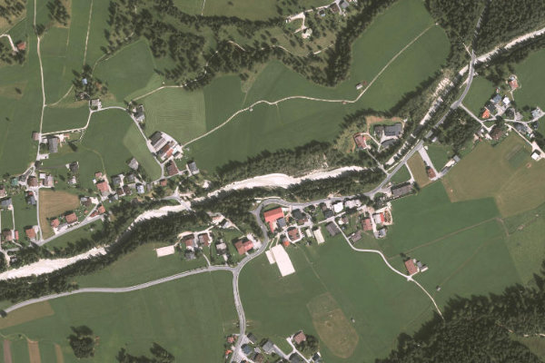 Imagen de satélite del entorno de Leutascher Ache