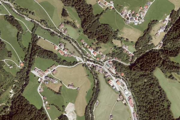 Imagen de satélite del entorno de Wildschönauer Ache