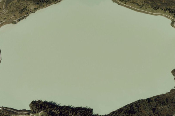 Imagen de satélite del entorno de Kops-Stausee