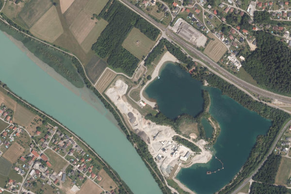 Imagen de satélite del entorno de Wernberg (Goritschach)