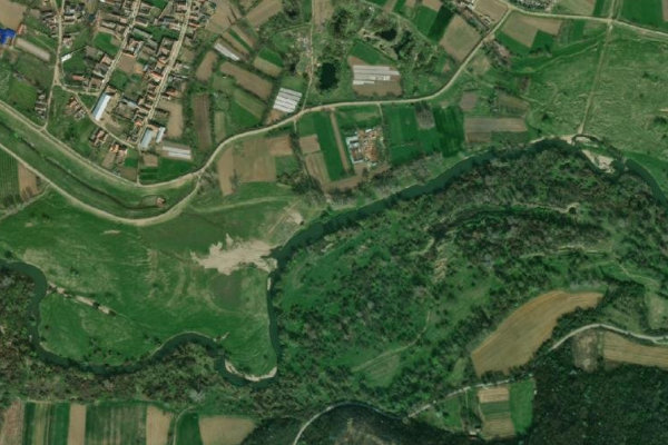 Imagen de satélite del entorno de Nera – Kusić