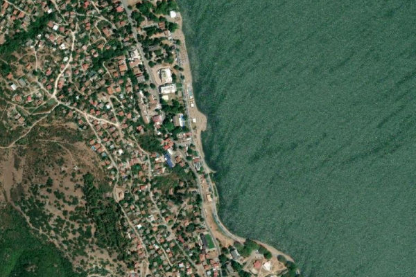Imagen de satélite del entorno de Deribaški Potok (Star Dojran)