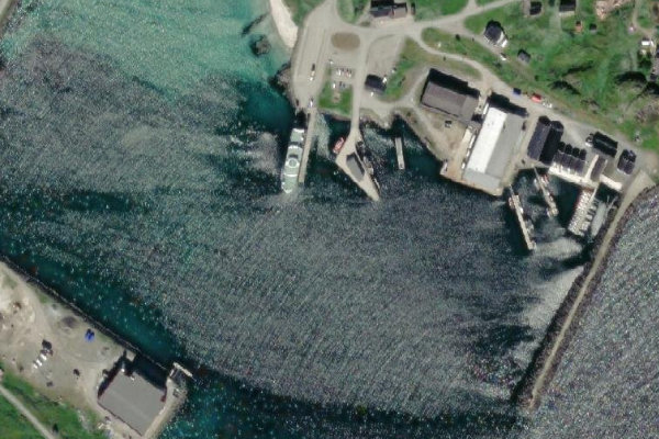 Imagen de satélite del entorno de Hasvik · costa