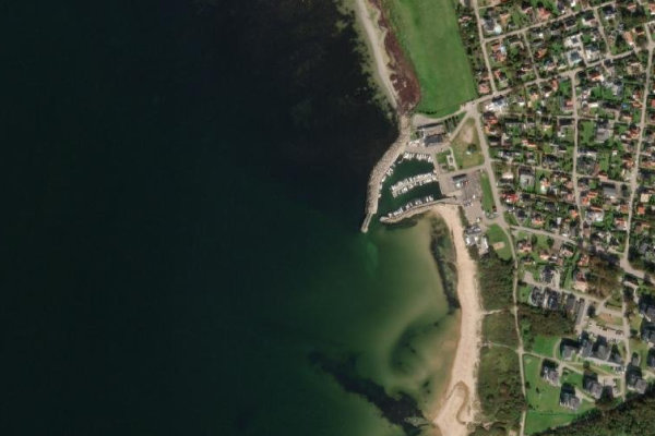 Imagen de satélite del entorno de Vejbystrands hamn