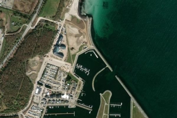 Imagen de satélite del entorno de Slip (Køge)