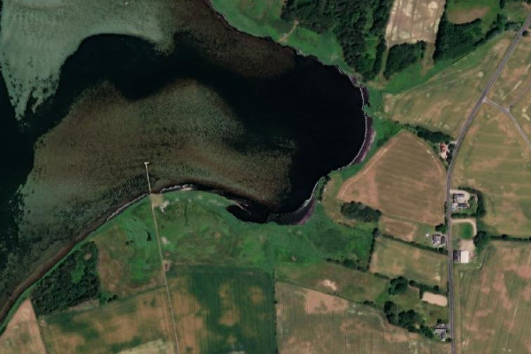 Imagen de satélite del entorno de Strandholm · costa