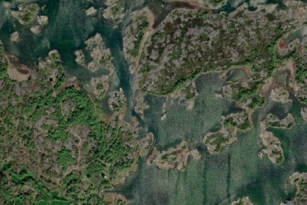Imagen de satélite del entorno de Hellsö småbåtshamn