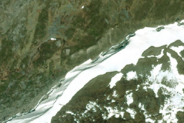 Imagen de satélite del entorno de Kvitsteinelva