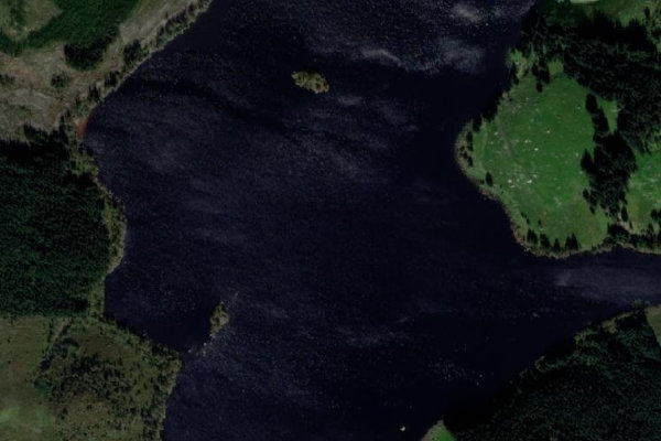 Imagen de satélite del entorno de Mosvatnet
