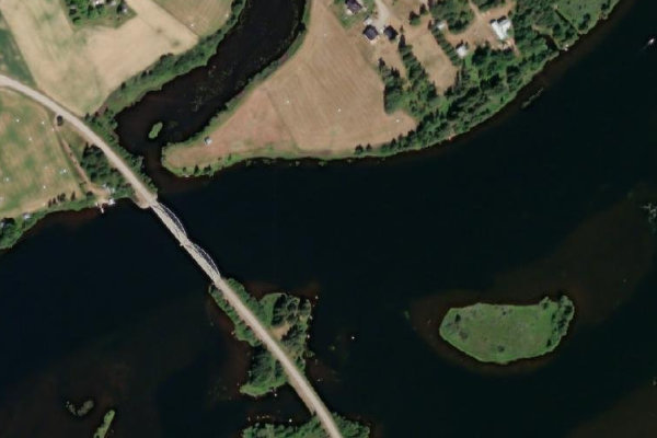 Imagen de satélite del entorno de Ångermanälven – Åsele