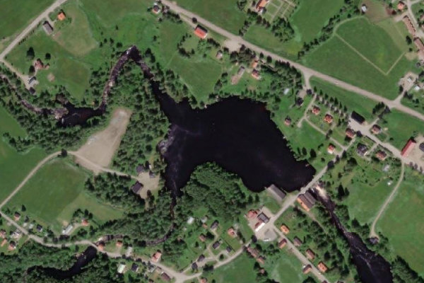 Imagen de satélite del entorno de Bresiljeån