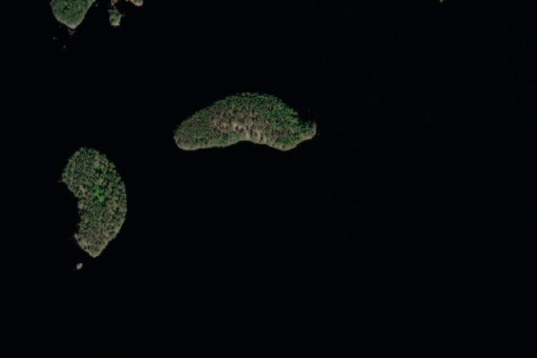 Imagen de satélite del entorno de Öjaren (Gävle)